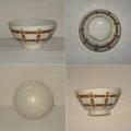 Ancien bol decor torchon traits marrons 1