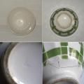 Ancien bol decor torchon traits verts 1