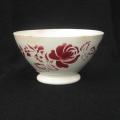 Ancien petit bol fleur rouge Digoin France 9334