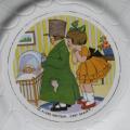 Ancienne assiette a dessert decor d enfants dv sarreguemines intitulee 12 alors docteur c est grave 1