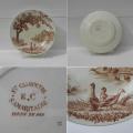 Ancienne assiette a dessert scene champetre samaritaine 1