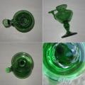 Bougeoir verre vert biot 2a