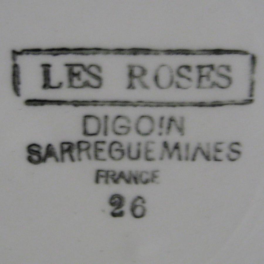 Service 25 pièces Digoin Sarreguemines 9181motif rose - Ressourcerie  Histoires Sans Fin