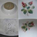 Plat rond creux decor roses boutons 1