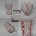 Verre doseur vintage ecritures rouges verutile reims france 1